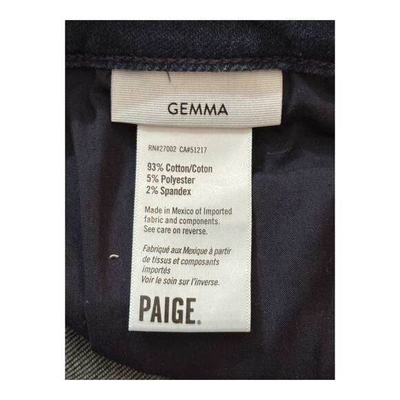 Paige Jeans Gemma High Rise Cigarette Leg dark blue size 31 DEFECT - Picture 6 of 7